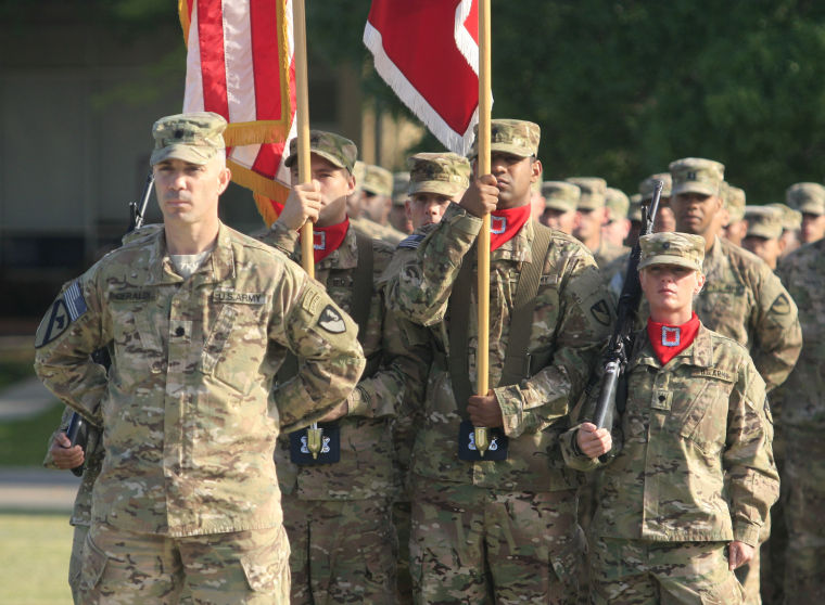8th Engineer Battalion colors casing